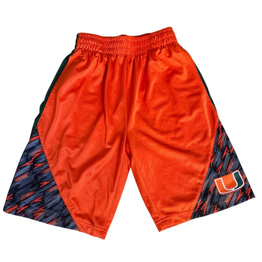 Colosseum University of Miami Hurricanes Mens‎ Orange Basketball Shorts Small